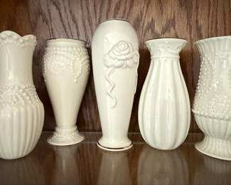 Lenox "Beaded" Collection Vases (Set of 5)