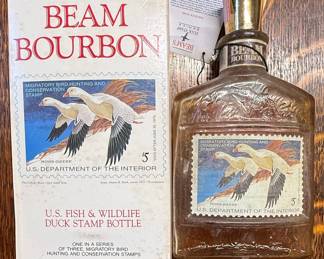 Beam Bourbon U.S. Fish & Wildlife Service Duck Stamp Bottle