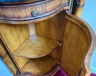 Butler Specialty Company "Montero" Faux Bamboo Corner Cabinet with Granite Top