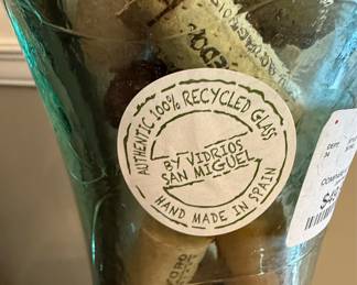 Vidrios San Miguel Recycled Glass Vase with Corks