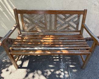 Chippendale Style Teak Garden Bench