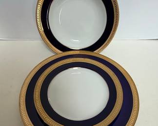 Horchow Cobalt Forum Fine Porcelain Dinner Plates