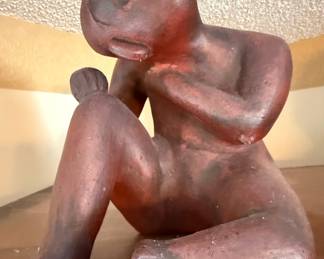 Colima Style Seated Hunchback Figure