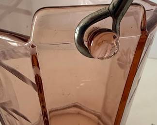 Cambridge Decagon Pink Depression Glass Ice Bucket