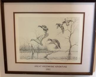 Allen Hughes Signed Limited Edition Etching Titled "Across the Flats"