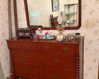 Jenny Lind dresser and mirror