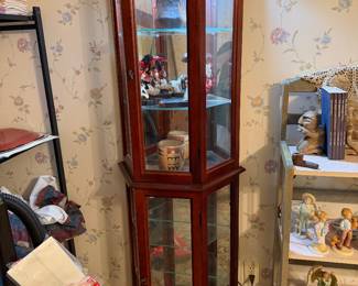 lighted curio cabinet