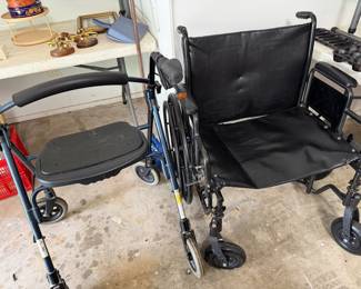 Jumbo-size walker and wheelchair