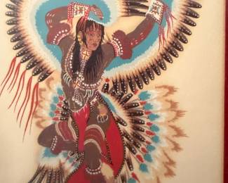 Eagle Dancer, signed silkscreen by Woody Crumbo