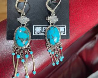 Harley Davidson sterling earrings 
