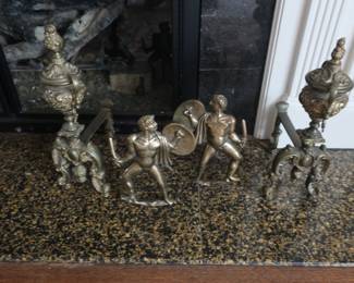 $195.00  Antique  brass  warriors     9  1/2"