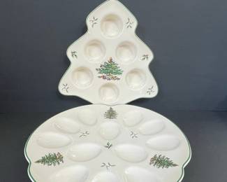 Spode Christmas Tree Egg Plates