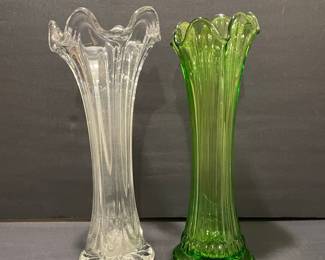 Vintage Swung Fluted Vases
