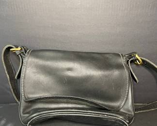Coach Black Leather Patricia Legacy Flap Shoulder Bag 9951