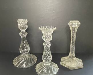 Glass Candlesticks