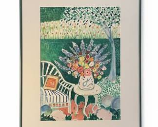 Watercolor Garden Scene