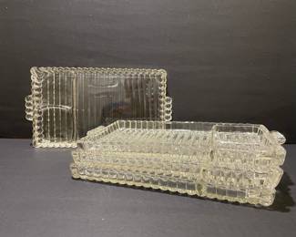 Vintage Hazel Atlas "Ball & Rib" Divided Relish Tray