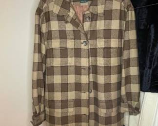 Vtg Ralph Lauren Plaid Button-Front Jacket