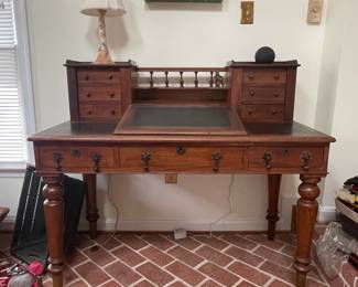 Victorian English Writing Desk with Hutch
