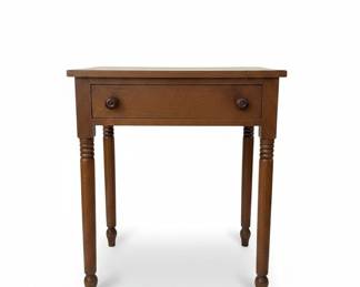 Vintage Sheraton Style Cherry Side Table with Drawer