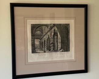 Engraving of the Colosseum, Rome by Luigi Rossini