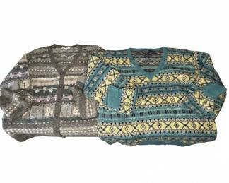 Polo by Ralph Lauren Hand Knit Sweater and Talbots Cardigan Vtg 