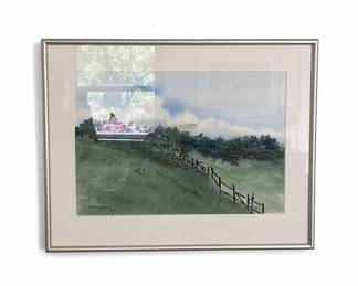 S.H. Fleming Landscape Watercolor Painting