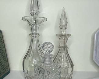 Vintage Cut Crystal Decanters