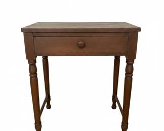 Vintage Wood Side Table with Drawer