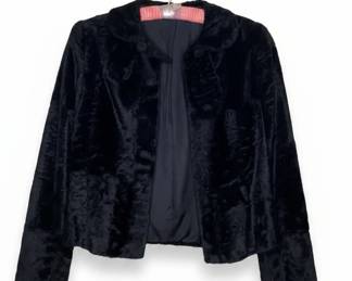 Vintage Black Faux Fur Jacket