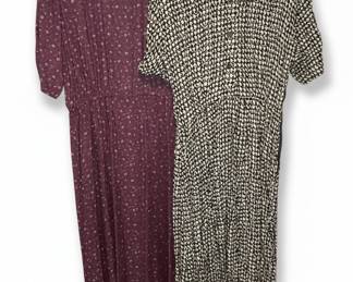 Vintage Floral Print & Houndstooth Print Dress