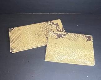 Adrienne Vittadini Python Skin Clutch Wallets