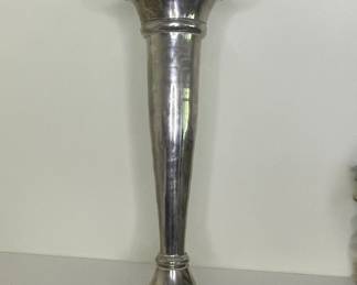 Vtg Silverplate Trumpet Vase