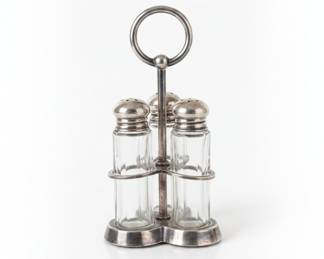 Sterling Silver and Cut Glass Salt & Pepper