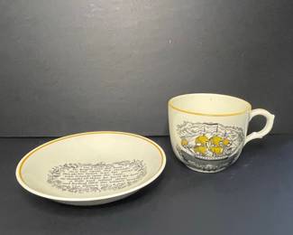 Adams Real English Ironstone "The Sailor's Farewell" Cup and Saucer