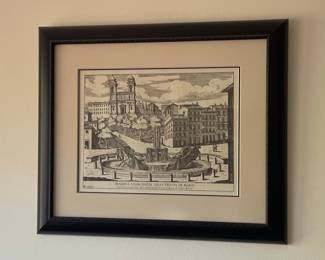 Fontana della Trinità de' Monti Engraving after Bernini