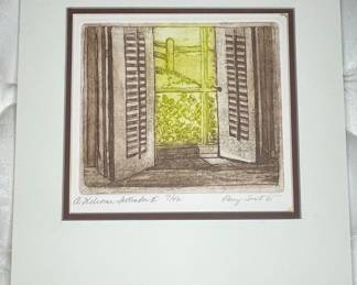 Perry Scott "A Welcome Arbour" Etching
