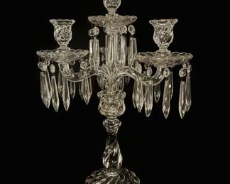 Baccarat  Style Crystal Candelabra