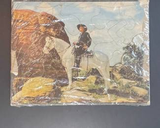 Vintage "Two Friends" Cowboy and Horse Jigsaw Puzzle by Guild