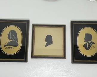 Framed Silhouette Portraits by Enid Elliott Linder