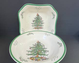 Spode Christmas Tree Serving Bowls