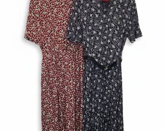 Vintage Floral Print Dresses 