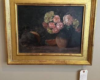 Artist Joe Anna Arnett "Heritage Roses" Oil on Linen 1992