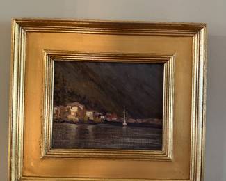 Artist William M Berra (Bill Berra) Titled "Ship" Lake Como District Italy