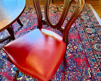 antique balloon back chairs, 8 piece.