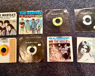 Assortment of Beatles vinyls 