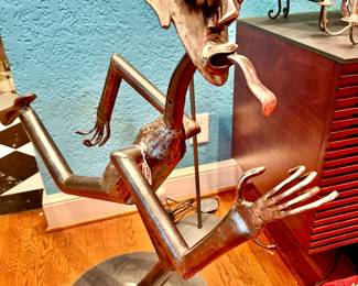"Running Man" sculpture.