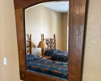 Beveled Heavy Wood Mirror