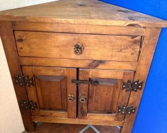 Mexican Distressed Corner Cabinet