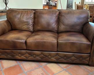 Faux Leather Sofa 